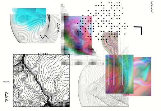 Modern Gothic Design Elements Illustration Set