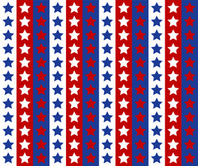 Abstract. Star flag colors USA blue, red, white colors seamless pattern background. Design for Independence Day, 4th of July. vector.