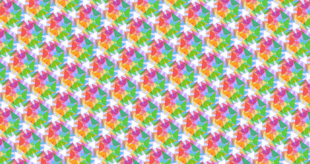repetitive abstract geometric rainbow pattern-603a