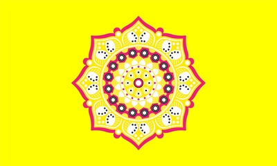 Mandala coloring book for kids mandala coloring page yellow background	