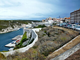 Corsica-harbor and town Bonifacio