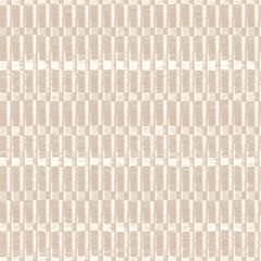 Minimal ecru jute plain stripe texture pattern. Two tone washed out beach decor background. Modern rustic brown sand color design. Seamless striped burlap pattern for shabby chic coastal living. 
