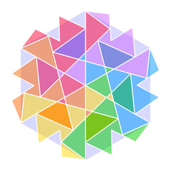 abstract geometric rainbow polygon-6o2