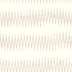 Minimal ecru jute wavy stripe texture pattern. Two tone washed out beach decor background. Modern rustic brown sand color design. Seamless striped burlap pattern for shabby chic coastal living. 
