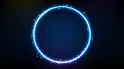 abstract background of futuristic technology bubble glowing frame