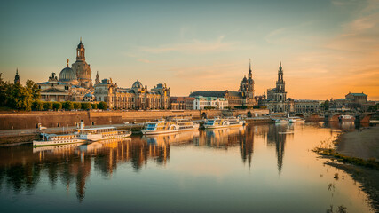 the old town of dresden while sunset - 442570846