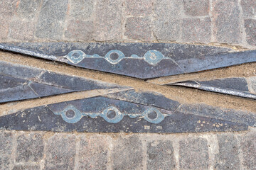 old railroad tracks detail, cuba