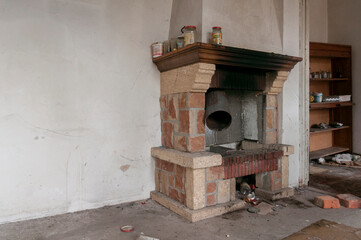 Abandoned brick distillery next to the palace