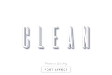 3d clean text style effect