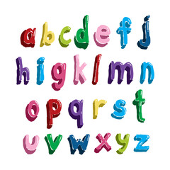 Doodle hand drawn vector cute isolated font