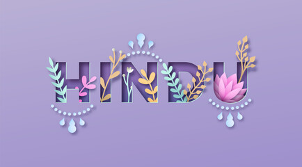 Hindu paper cut quote indian culture concept