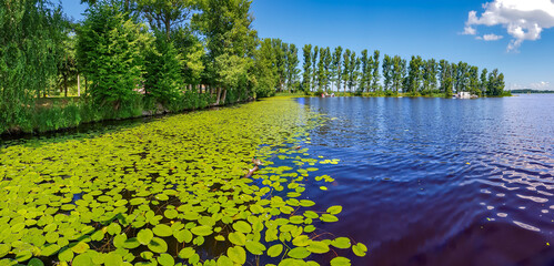 Beautiful Kisezers lake - one of the largest freshwater lakes with access in Baltic Sea. Riga,...