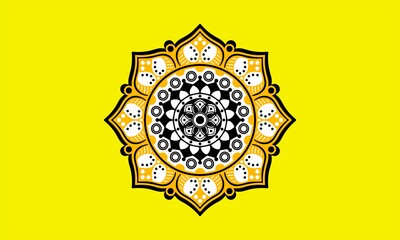 Mandala coloring book for kids mandala coloring page yellow background	