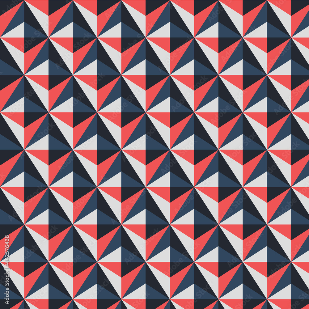 Poster colourful geometric pattern. abstract geometric background trendy modern. abstract geometric red blu