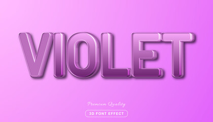 Editable text effect - elegant violet style