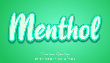 3d menthol style - editable text effect