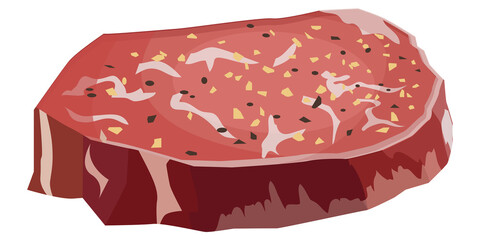 和牛ステーキのイラスト素材　ベクター