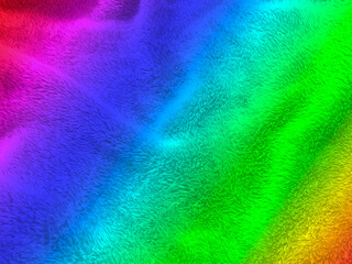 rainbow colors wool  texture background. light natural sheep wool. rainbow colors seamless cotton. texture of fluffy fur for designers. close-up fragment white wool carpet.