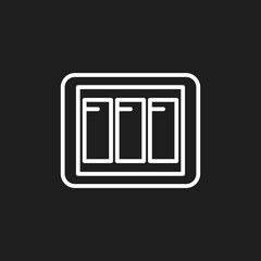 Lighting switch icon in white color