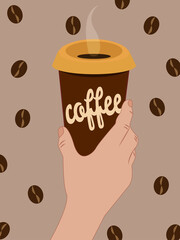 coffee . cup . coffee to go . cafe . autumn . summer . drink . hand . latte . espresso . cocoa . signboard . hot . cold . poster
