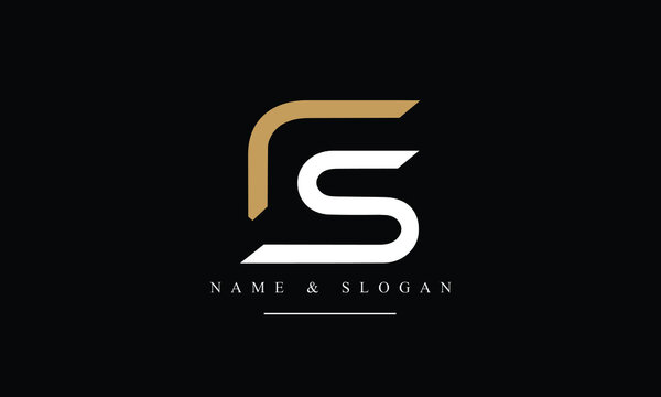 SF, FS, S, F abstract letters logo monogram