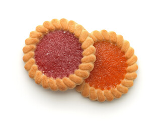 Top view of cookies with jam