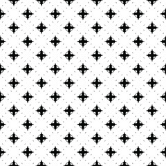 Black and white surface pattern texture. Bw ornamental graphic design. Mosaic ornaments. Pattern template. Vector illustration.