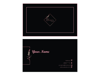 Luxury Elegant Buisness card desin floral geomatric shaped