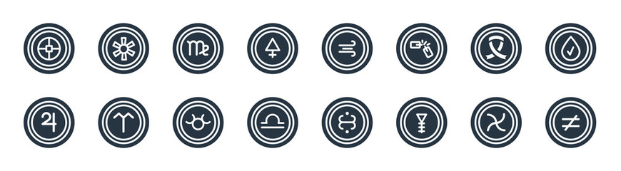 zodiac filled icons. glyph vector icons such as inequality, soapstone, libra, jupiter, cancer, virgo, air, craftiness sign isolated on white background.