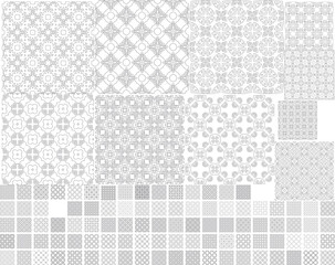 104 Universal different geometric striped patterns . vector texture can be used for wrapping wallpaper, pattern fills, web background,surface textures. Set of monochrome ornaments