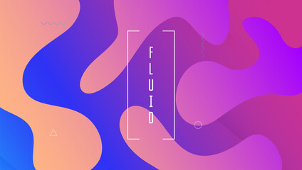 Dynamic Background. Blue Digital Shape. Business Paper. Flow Horizontal Presentation. Fluid Design. Cool Liquid Poster. Wave Landing Page. Rainbow Element. Lilac Dynamic Background