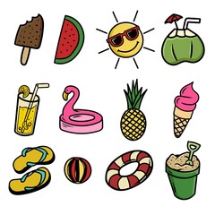 Set Summer Beach accessories and equipment