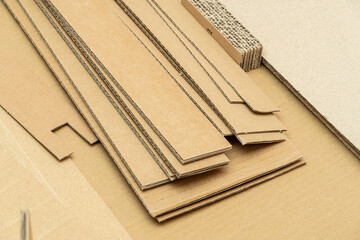 Lot of cardboard in box for packaging or recycling