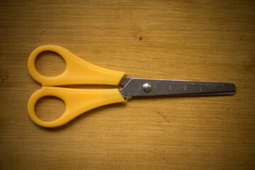 Yellow scissors with ruler