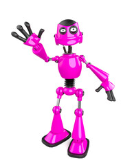 nice robot saying hello