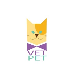 vetpet logo design icon vector veterinary clinic pet store logo