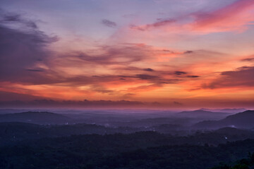 sunset in the mountains