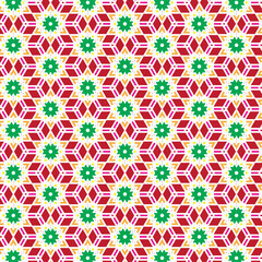 Beautiful abstract seamless colorful pattern. Use for greeting card, Cloth, Decoration invitation to a wedding, Birthday, Party and other Holidays. Arab, Indian ornament. Vector illustration. EPS 10
