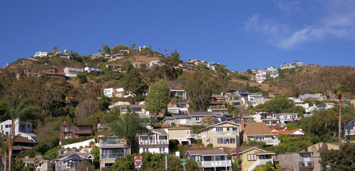 Numerous Houses on a Mountain Hillside