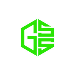 GSS logo GSS icon GSS vector GSS monogram GSS letter GSS minimalist GSS triangle GSS hexagon Circle Unique modern flat abstract logo design 