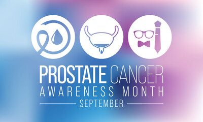 Prostate Cancer awareness month is observed every year during September, it is marked by an uncontrolled (malignant) growth of cells in the prostate gland. Vector illustration