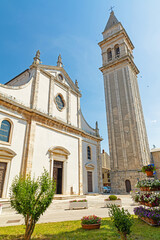 Fototapeta premium church of St. Blaze and bell tower in Vodnjan in Croatia