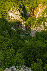 Naklejka na ściany i meble landscape in the plitvice lakes national park in Croatia