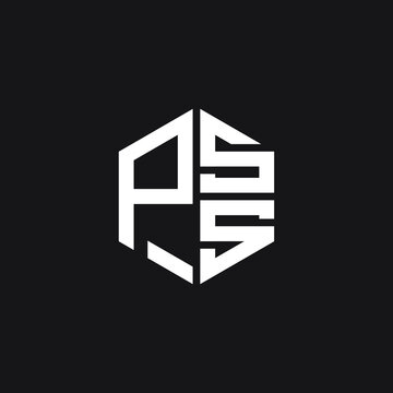 PSS logo PSS icon PSS vector PSS monogram PSS letter PSS minimalist PSS triangle PSS hexagon Circle Unique modern flat abstract logo design 