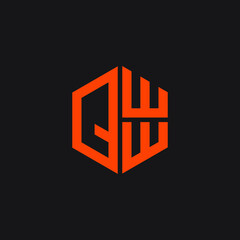 QWW logo QWW icon QWW vector QWW monogram QWW letter QWW minimalist QWW triangle QWW hexagon Circle Unique modern flat abstract logo design 