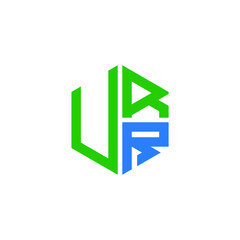 URR logo URR icon URR vector URR monogram URR letter URR minimalist URR triangle URR hexagon Circle Unique modern flat abstract logo design 