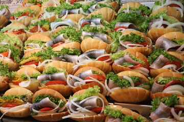 Large selection of fish rolls