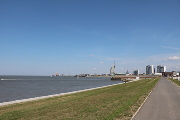 Fototapeta na wymiar View to Bremerhaven, Germany