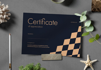 Abstract Award Certificate Layout