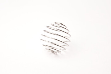 metal spiral isolated on white